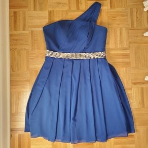 Light In The Box | Royal Blue One Shoulder Dress